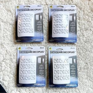 Westek NWT White Geosquare Decoplug LED Automatic Night Light (Pack of 4)
